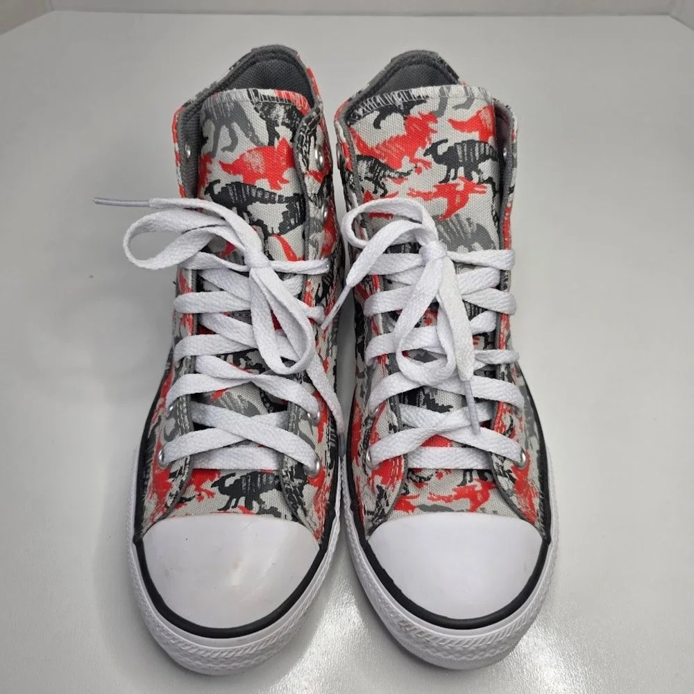 Converse Kids 2 All-Star High-Top Sneakers Dino Daze Orange Gray‎ Black